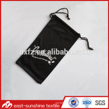 Customized drawstring sunglasses microfiber bag,custom silk drawstring pouch